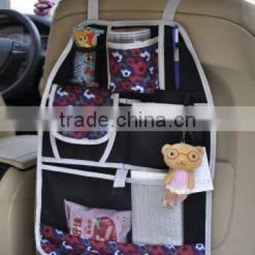 Popular cute Car back seat Organizer with Printing flowers