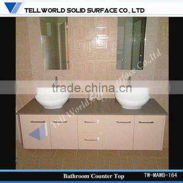 simple countertop design wash basin double sinks design cheap price