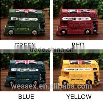 London Bus Natural Resins Piggy Bank