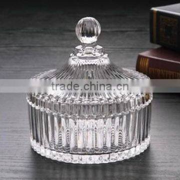 Crystal Candy glass jars with glass lids