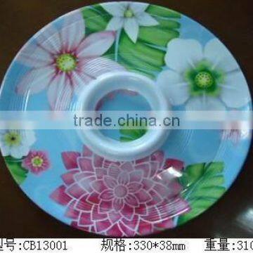 Melamine high quality round divided melamine plate