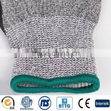 HPPE Fiberglass Nylon PU Coating ANSI 4 Cut Resistant Gloves photo-5