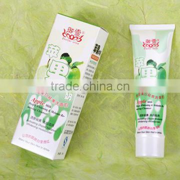 Apple milk whitening facial cleanser