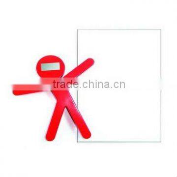 Figure clock with time & name card holder