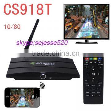 CS918T 2G/8G Bluetooth Mini PC Quad Core RK3188 Smart TV Box Android 4.2 with Remote Control US Standard Black