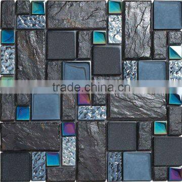 Color intrigue ceramic backsplash mosaic tiles HG-8809