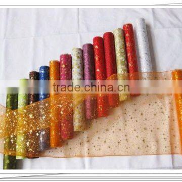 christmas design organza rolls for decoration