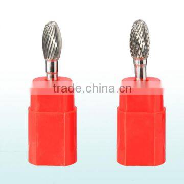 Oval shape Tungsten carbide rotary burrs 6mm shank