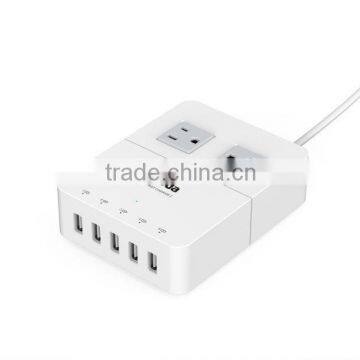 CE,ROHS,FCC Approved usb charger quick delivery (E230541) PSE 5-PORT USB Charger with Smart IC