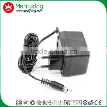 Class II 110v-230v ac 9v 12v 15v 18v 24v ac linear adapter