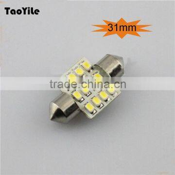 Super LED Bulbs 31mm 1206 12SMD Festoon Dome Map Lights Auto festoon 12leds