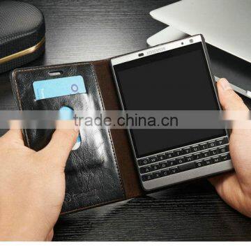 pu leather flip cover for Blackberry Passport