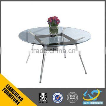 Modern Tempered Round Glass Conference Table Meeting Table