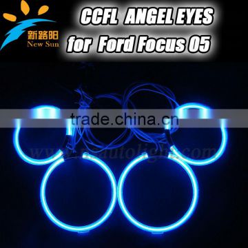 8000K super bright CCFL angel eyes 12V full circle angel eye ring car headlights for F ocus 2005