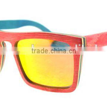 China Factory Low Price Wholesale Wooden Sunglasses, Skateboard Wood Bamboo Sungasses