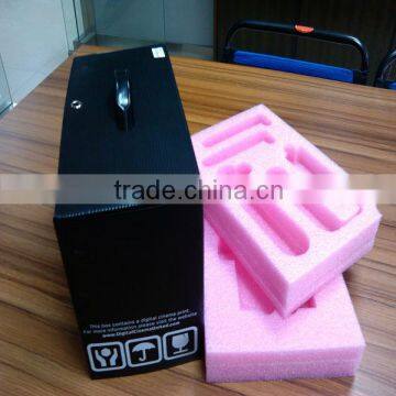 Black conductive corflute pp corrugated plastic box with foam insert