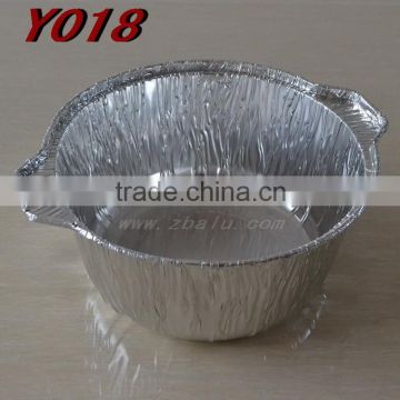 Household Use Round Deep Aluminium Foil Food Pot With Lid Y018