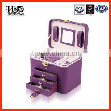 China Wholesale Custom leather travelling jewelry box