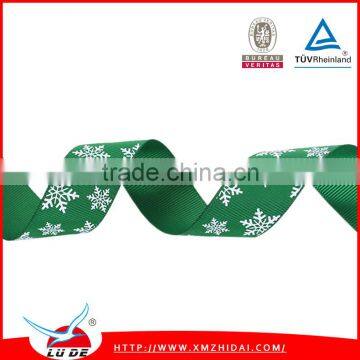Christmas Snowflake Printed Satin Ribbon, DIY Handmade Materials for Sale photo-5