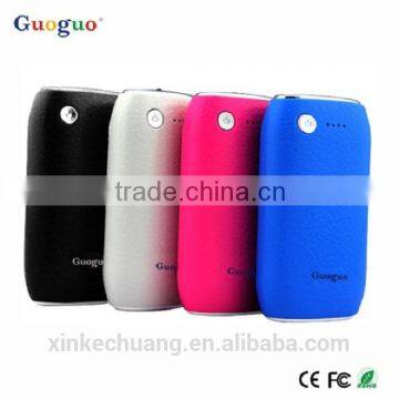 Guoguo High Quality Fast Charging colorful LED torch portable 4000mAh power bank for iphone,samsung