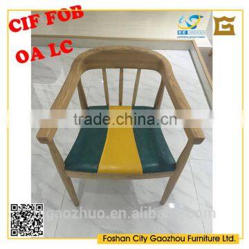 newest Northern-European style ash solid wood dinning chair with high density sponge and PU covering cushion