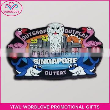 Custom Singapore Tourism Souvenir Rubber 3d Soft PVC Fridge Magnet