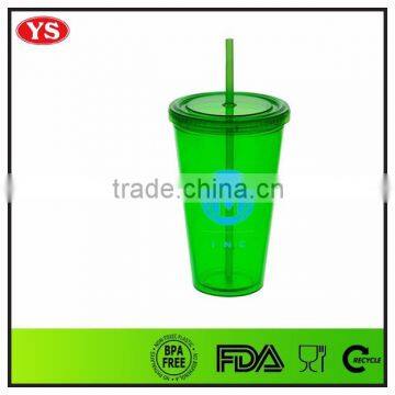 Promotional 16 oz Insulated Eco Friendly Tumbler Mug With Straw