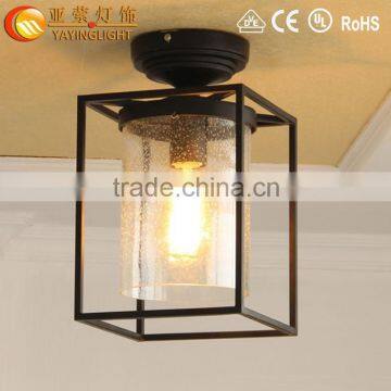 Industrial Ceiling Light with Edison Bulb,Vintage Industrial Glass Ceiling