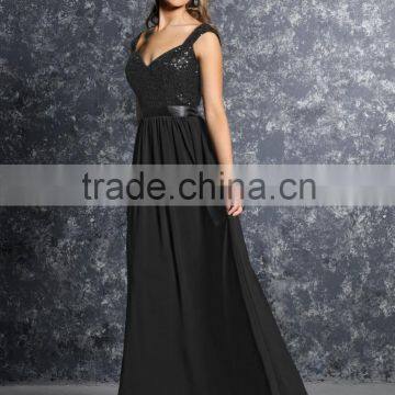 wholesale china factory cheap black long lace beaded alibaba evening dress