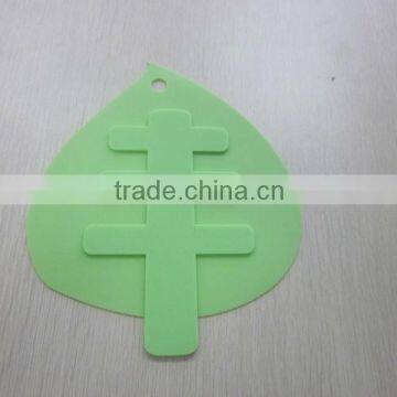 Newest fashion heat resistant leaf shape silicone trivet