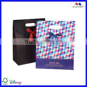 alibaba china polka dot decorative paper handbag with logo