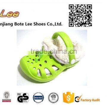 Winter Eva Garden Shoes Kids Clogs Fur Lining Shoes Boys Sadals
