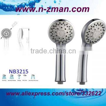 5 jets plastic hand shower,5-jet hand shower head,5-function head shower head