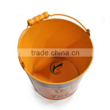 Mini Galvanized Metal Round Halloween Bucket