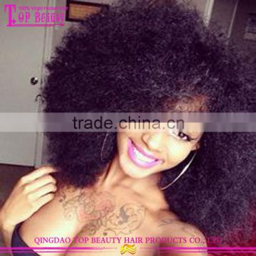 12 inch 150% density High quality virgin afro kinky human hair wig indian human hair curly afro wigs for black women