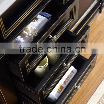 North America Country Style Solid Oak Furniture Bathroom Cabinet photo-2