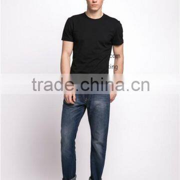 Wholesale Custom Print T Shirts Bamboo Mens Stylish Blank Black T-Shirt