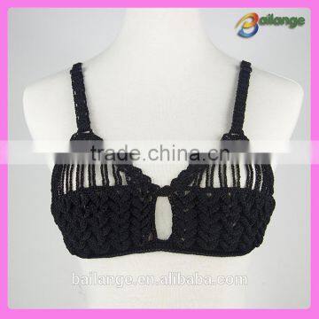 Newest products 2015 wholesale crochet bra made in China sexy girl bra for lady underwear