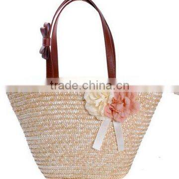 Fashion Rattan Handbags Star Decorate Beach Tote Bag photo-2
