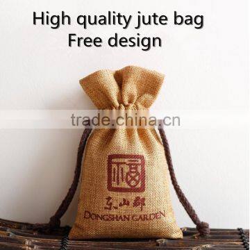 customized linen bag drawstring bag packaging bag small rice bag