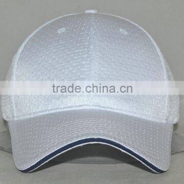 white mesh blank cap with navy sandwich bill 6panels beseball cap adult size 58cm