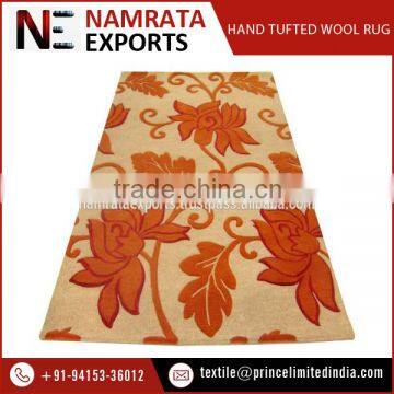 Beautiful Floral Design Hand Tufted Cut Pile Wool Rug