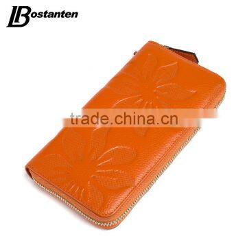 hand bag wallet women zipper genuine leather wallet with cell phone and coin pocket