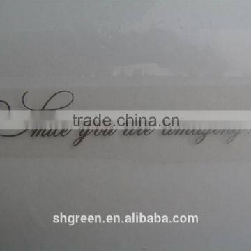 Shiny siliver color hot sublimation/transfer label for pillow cover