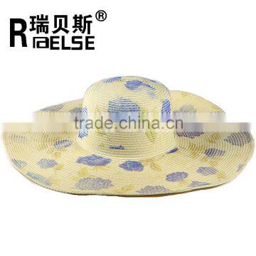 fashion bulk floppy printing panama hat paper straw hat wholesale