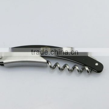 Good quality black color with pad printing customized stainless steel wine opener, multi functional bottle opener