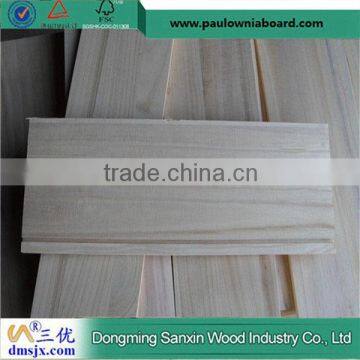 Natural Color Grooved Paulownia Panel Timber for Drawer Sides