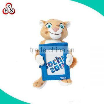high quality custom plush animal bear shapedbaby photo picture frame