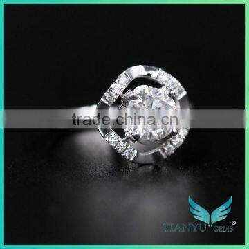 Ring New Designs 18k White Gold Yellow Gold VVS Foreverone Moissanite Synthetic Diamond Rings for Women Ring photo-2