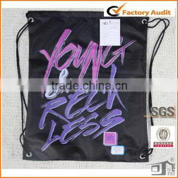 Screen print drawstring promotion shopping bags